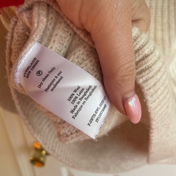 Everlane HALF-ZIP SWEATER IN LUXE MERINO in Heatherd Oat - Picture 4 of 4